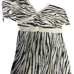 SHEIN Sweater Dress Zebra Stripe 3X